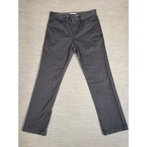 Kenneth Cole Reaction Mens Slim Fit Pants 32x30 Charcoal Gray Heather 5-Pocket